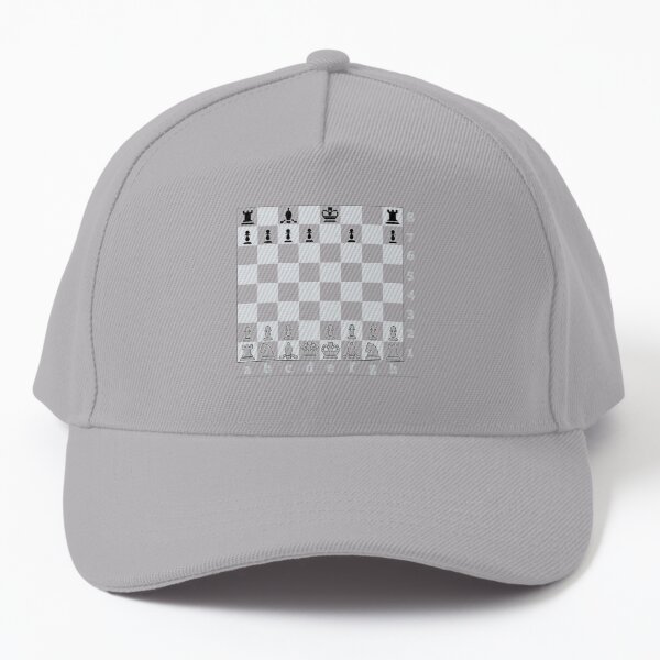 Chess, board game, strategic skill, players, checkered board, player, game,  sixteen pieces Baseball Cap