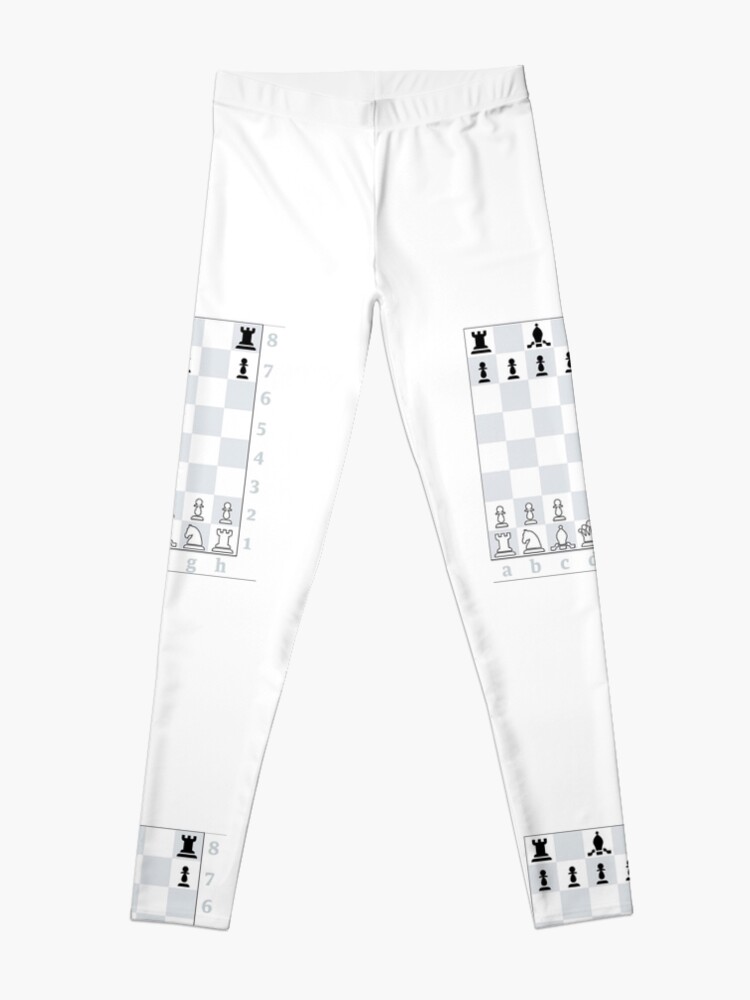 Alternate view of Chess, board game, strategic skill, players, checkered board, player, game,  sixteen pieces Leggings