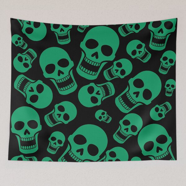 Item preview, Green skulls Halloween costumes and decorations 2021 for man woman kids designed and sold by AlinaOz.