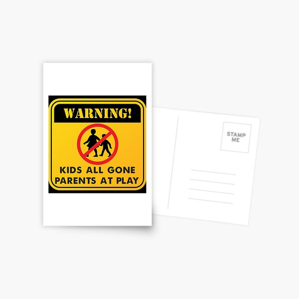 Item preview, Warning Kids All Gone Parents At Play - Empty Nester Couple  designed and sold by EmptyNestGifts.
