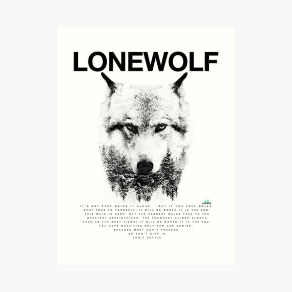 Lone Wolf! Art Print