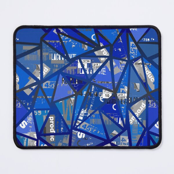 Item preview, Structure of triangles with a collage of inscriptions font in blue designed and sold by Nata-V.