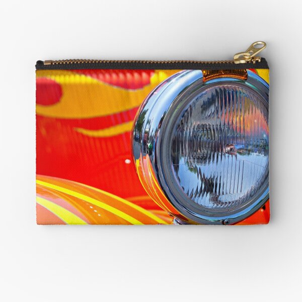 One Flaming Headlight Zipper Pouch