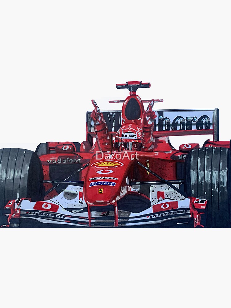 Michael Schumacher F2004 Ferrari  Wall Smash Decal Sticker Bedroom Vinyl Mural 