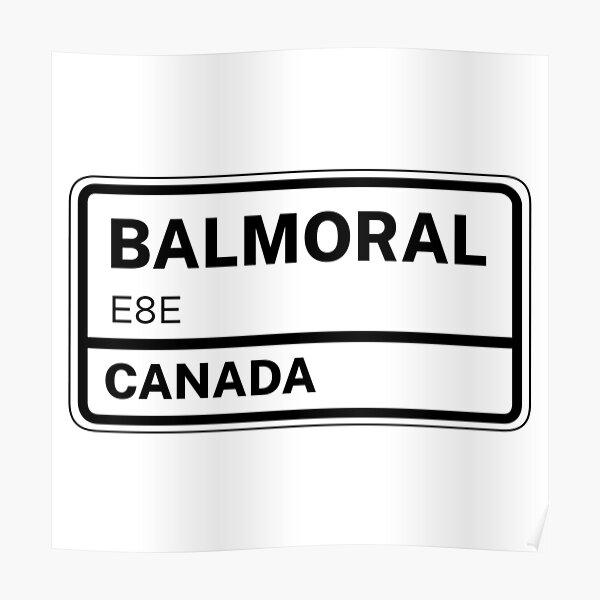 "Balmoral E8E Zip Code " Poster for Sale by Rajadrone Redbubble