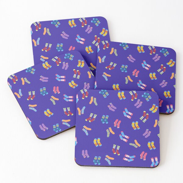 Item preview, Boy blue cute kawaii rainbow socks seamless pattern popular designed and sold by chuckletuckle.