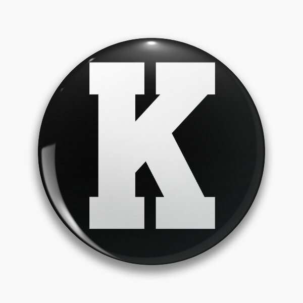 Item preview, Alphabet, White K, Sports letter K designed and sold by TheCultStuff.