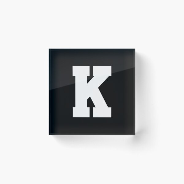 Item preview, Alphabet, White K, Sports letter K designed and sold by TheCultStuff.