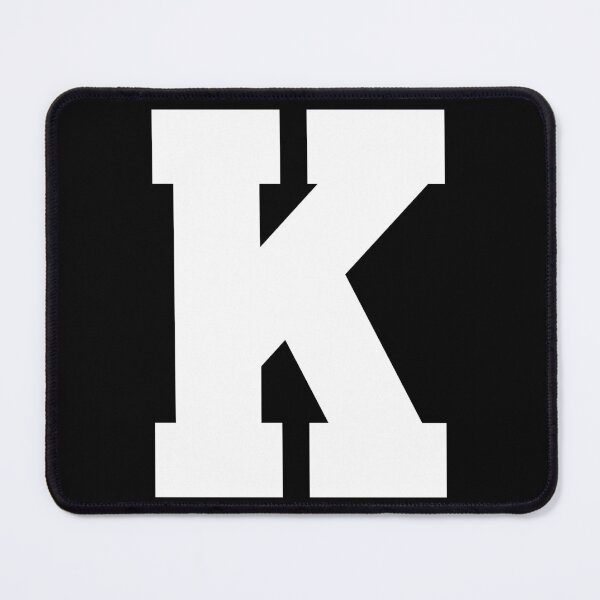 Item preview, Alphabet, White K, Sports letter K designed and sold by TheCultStuff.