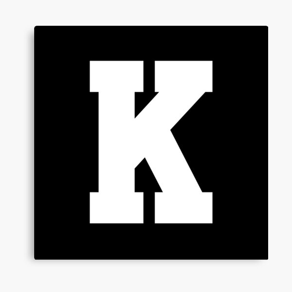 Item preview, Alphabet, White K, Sports letter K designed and sold by TheCultStuff.