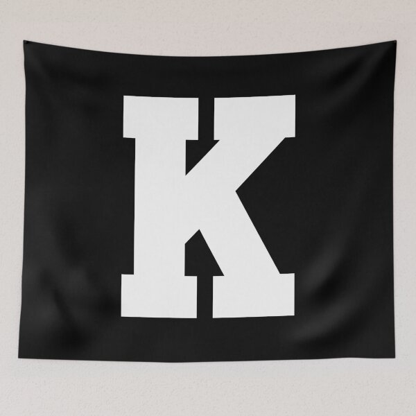 Item preview, Alphabet, White K, Sports letter K designed and sold by TheCultStuff.