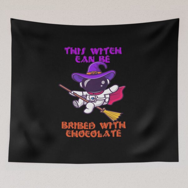 Item preview, This Witch astronaute Can Be Bribed With Chocolate Halloween designed and sold by Amirhal.