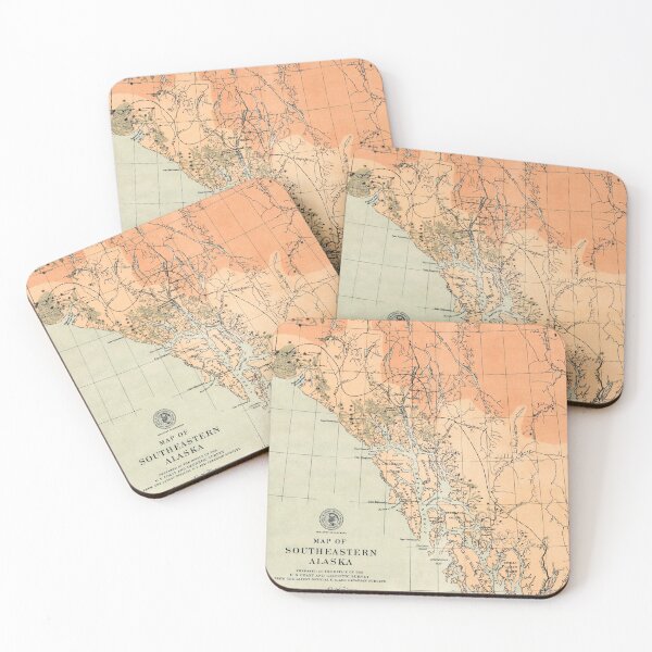 Item preview, 1903 Vintage Map of Southeastern Alaska designed and sold by Gin  Neko.