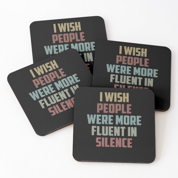 Item preview, I Wish People Were More Fluent In Silence / Funny Sarcasm Gift Idea / Christmas Gifts / Vintage Design designed and sold by Chamssou.
