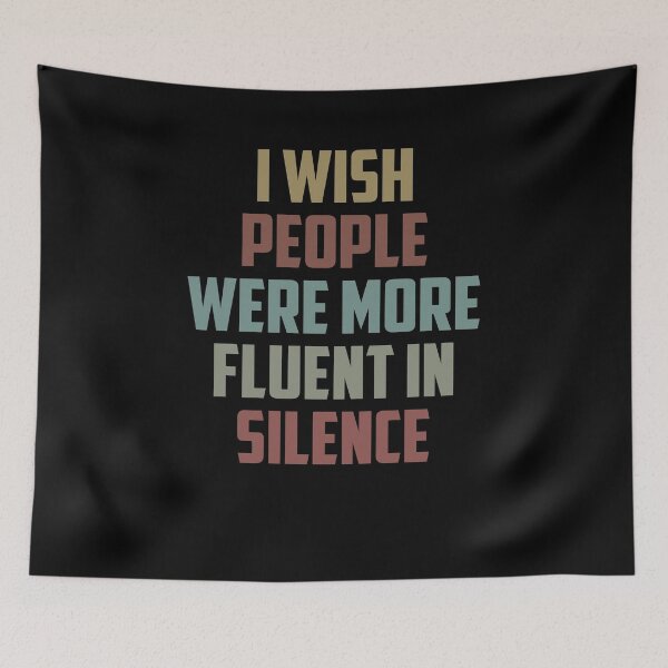 Item preview, I Wish People Were More Fluent In Silence / Funny Sarcasm Gift Idea / Christmas Gifts / Vintage Design designed and sold by Chamssou.