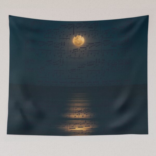 Item preview, Moonlight Sonata von Beethoven Inspiration - Music Notes and Night Sky designed and sold by IrinchiDE.