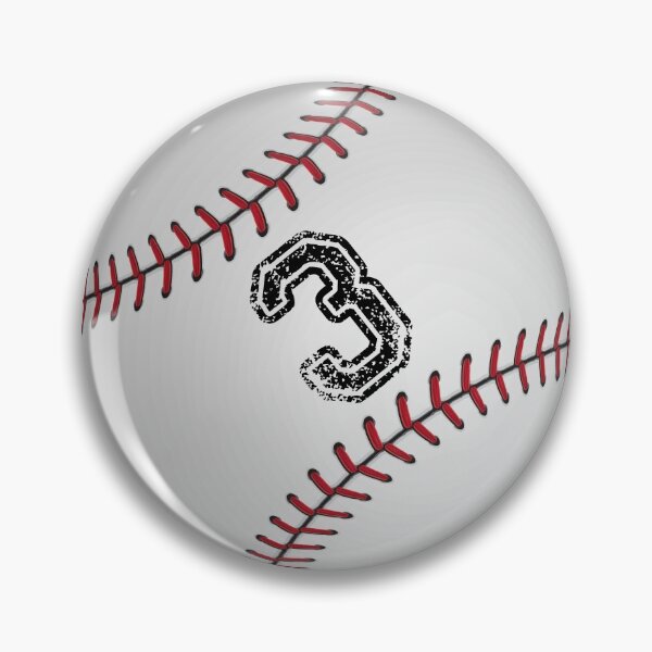 Item preview, Baseball ball number 3, three designed and sold by TheCultStuff.