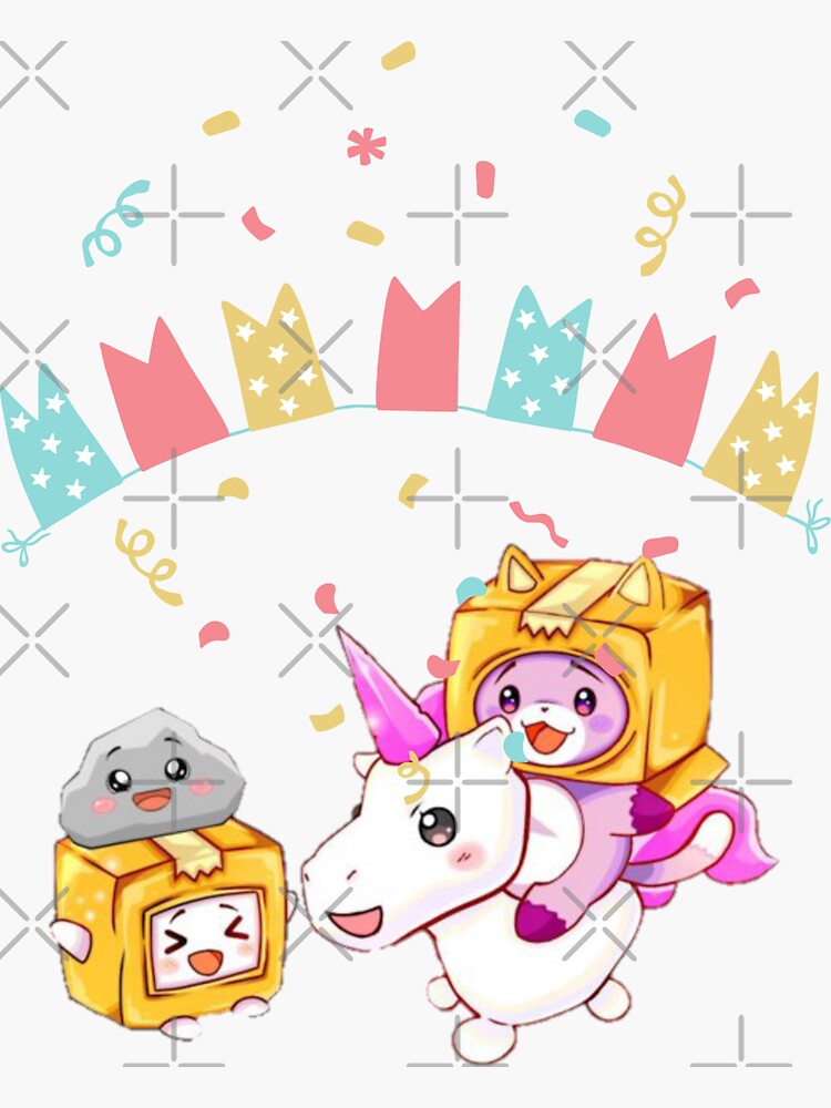 "happy birthday lankybox" Sticker by LauraArso Redbubble