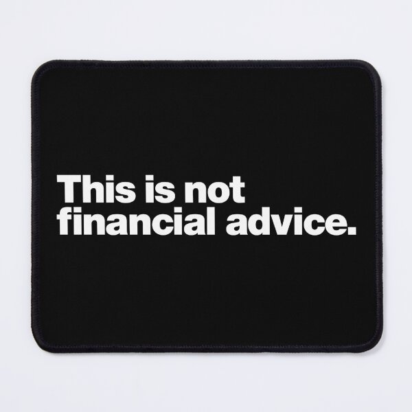 Item preview, This is not financial advice (white) designed and sold by dudethecreator.