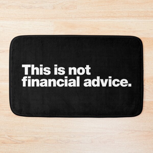 Item preview, This is not financial advice (white) designed and sold by dudethecreator.