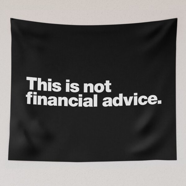 Item preview, This is not financial advice (white) designed and sold by dudethecreator.