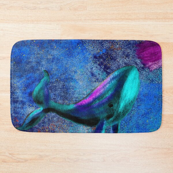 Item preview, Happy Blue Whale Smelling Flower designed and sold by Jane Domenech.