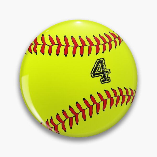 Item preview, Softball ball number 4, four designed and sold by TheCultStuff.
