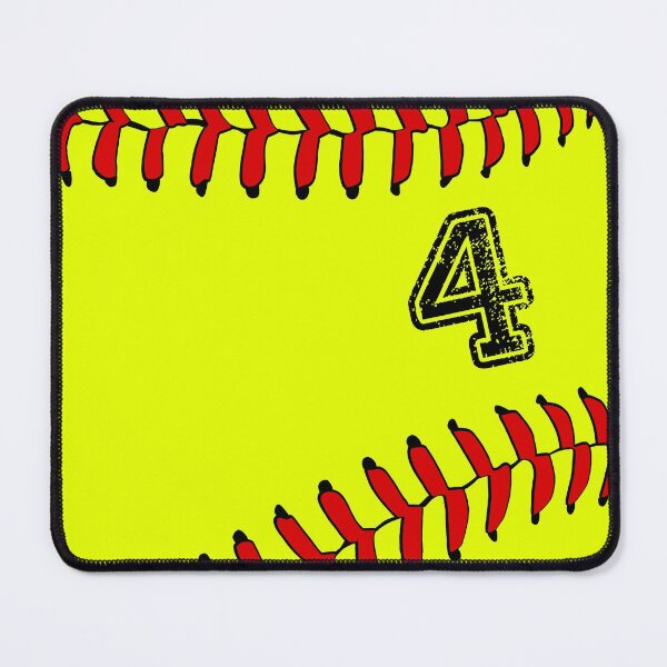 Item preview, Softball ball number 4, four designed and sold by TheCultStuff.