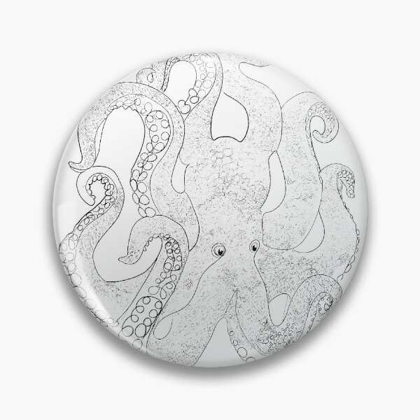 Artikelvorschau, Octopus Of The Sea Strichzeichnung von OLena Art entworfen und verkauft von Rocky Mountain Artistry.