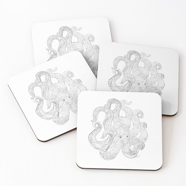 Item preview, Octopus Of The Sea Line Drawing by OLena Art designed and sold by Rocky Mountain Artistry.