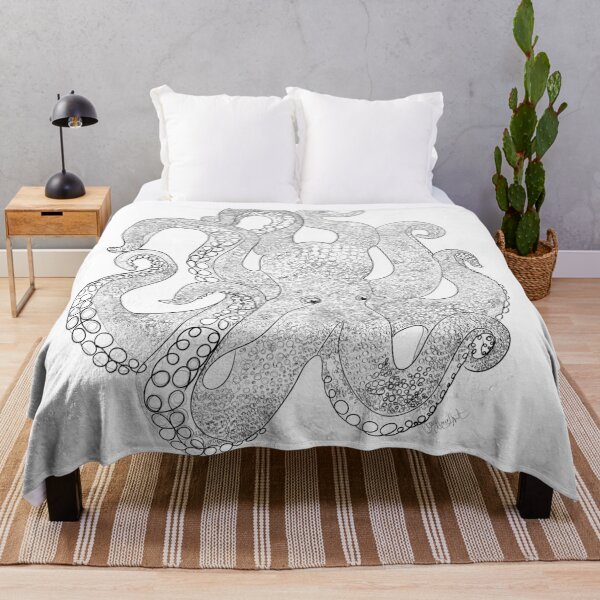 Item preview, Octopus Of The Sea Line Drawing by OLena Art designed and sold by Rocky Mountain Artistry.
