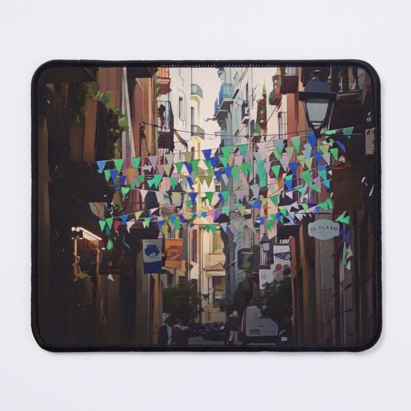 Item preview, Barcelona Streets Illustration designed and sold by tremendoustees.
