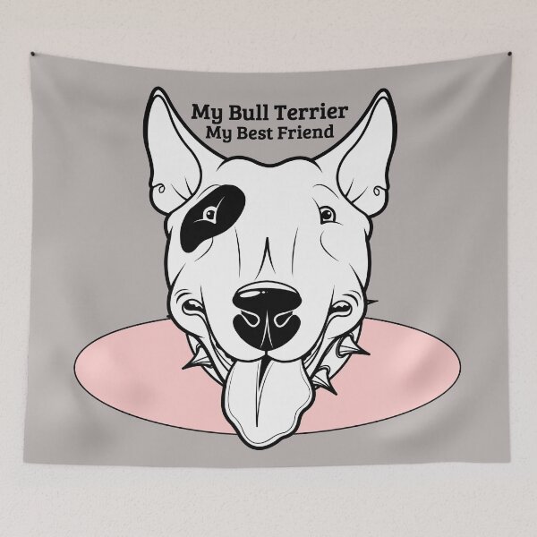 Item preview, My Bull Terrier Dog My Best Friend Pink Graphic designed and sold by 3sistersrock.