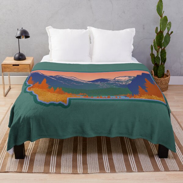 Item preview, Montana State Outline With Glacier National Park WPA Poster Style designed and sold by spatiumnatura.