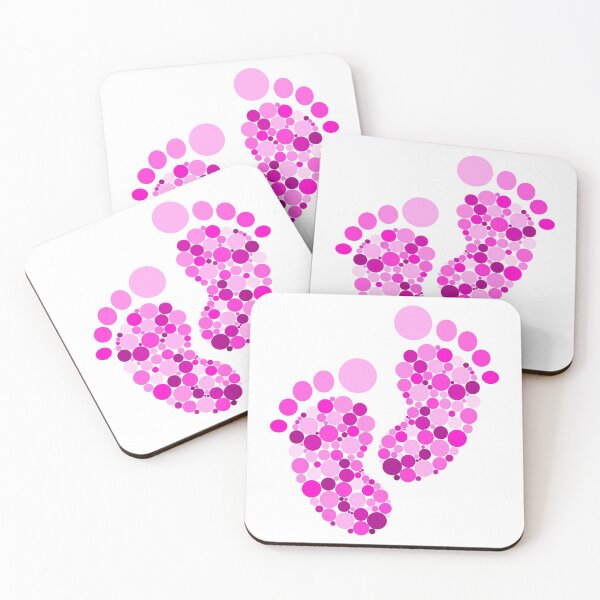 Item preview, Hello There, Baby Girl Pink Dotty Footprints designed and sold by purplevamp.