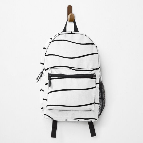 Item preview, Modern simple trendy black and white hand drawn striped pattern designed and sold by UDDesign.