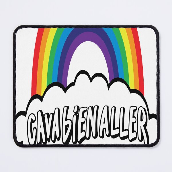 Item preview, Ca Va Bien Aller Sticker & Mask (HD) Big Cloud (Black & Shadow) designed and sold by Brazz Official.