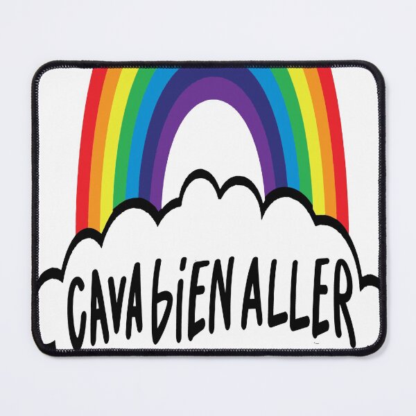 Item preview, Ca Va Bien Aller Sticker & Mask (HD) Big Cloud (Black & White Shadow) Transparent designed and sold by Brazz Official.