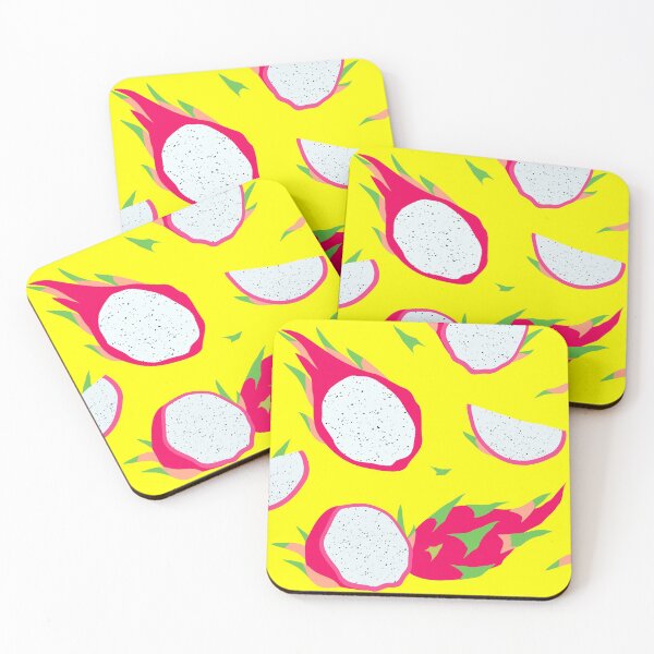 Item preview, Dragon fruit on yellow background designed and sold by Juliarch.