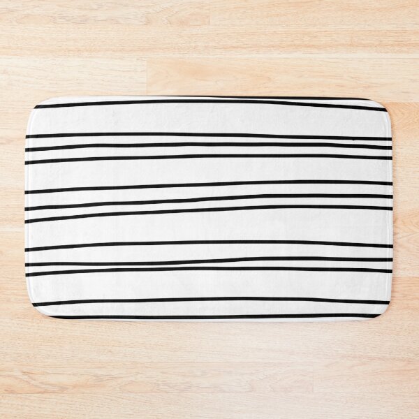 Item preview, Modern simple trendy black and white hand drawn striped pattern designed and sold by UDDesign.
