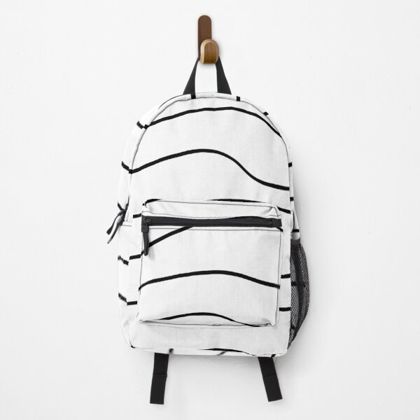 Item preview, Modern simple trendy wiggle black and white hand drawn striped pattern designed and sold by UDDesign.