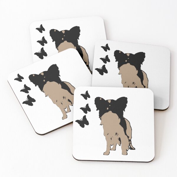 Aperçu de l'œuvre Chien papillon et papillons créée et vendue par karimaK-71.