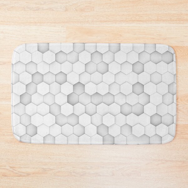 Item preview, Random shifted white hexagon honeycomb geometrical pattern background designed and sold by UDDesign.