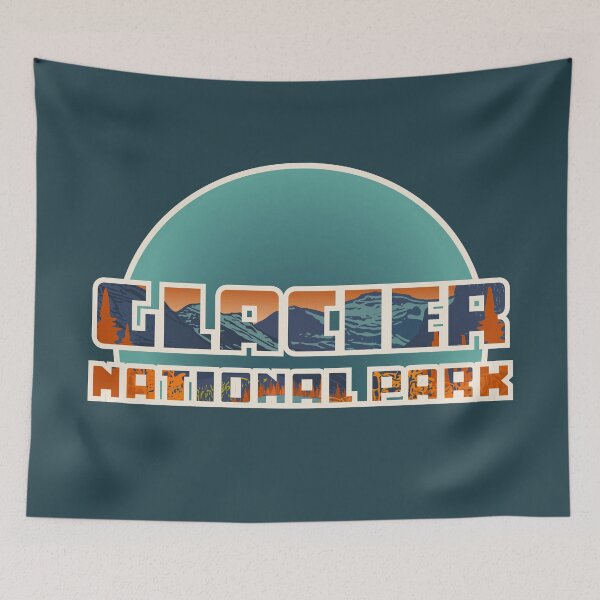 Item preview, Glacier Retro WPA Style Logo designed and sold by spatiumnatura.