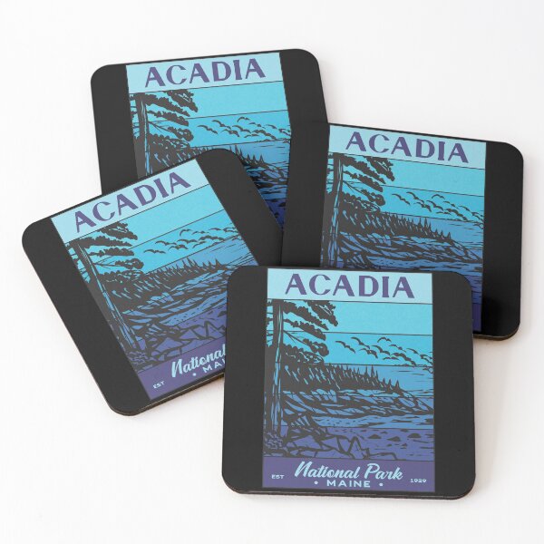 Item preview, Acadia National Park Blue Retro Sunset 02 designed and sold by JordanHolmes.