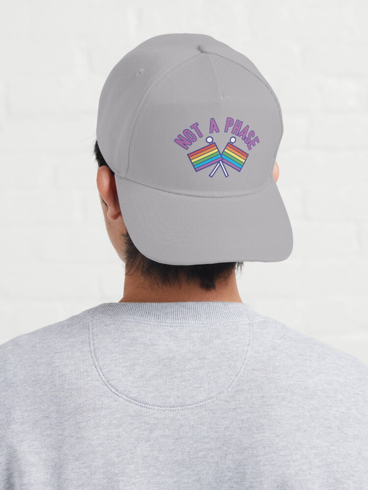 Alternate view of Not a phase: gay rights rainbow flags LGBTQ Cap