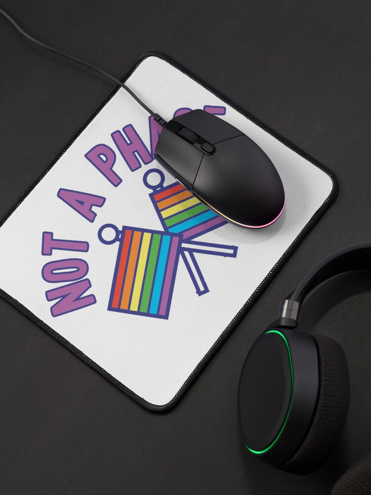 Alternate view of Not a phase: gay rights rainbow flags LGBTQ Mouse Pad