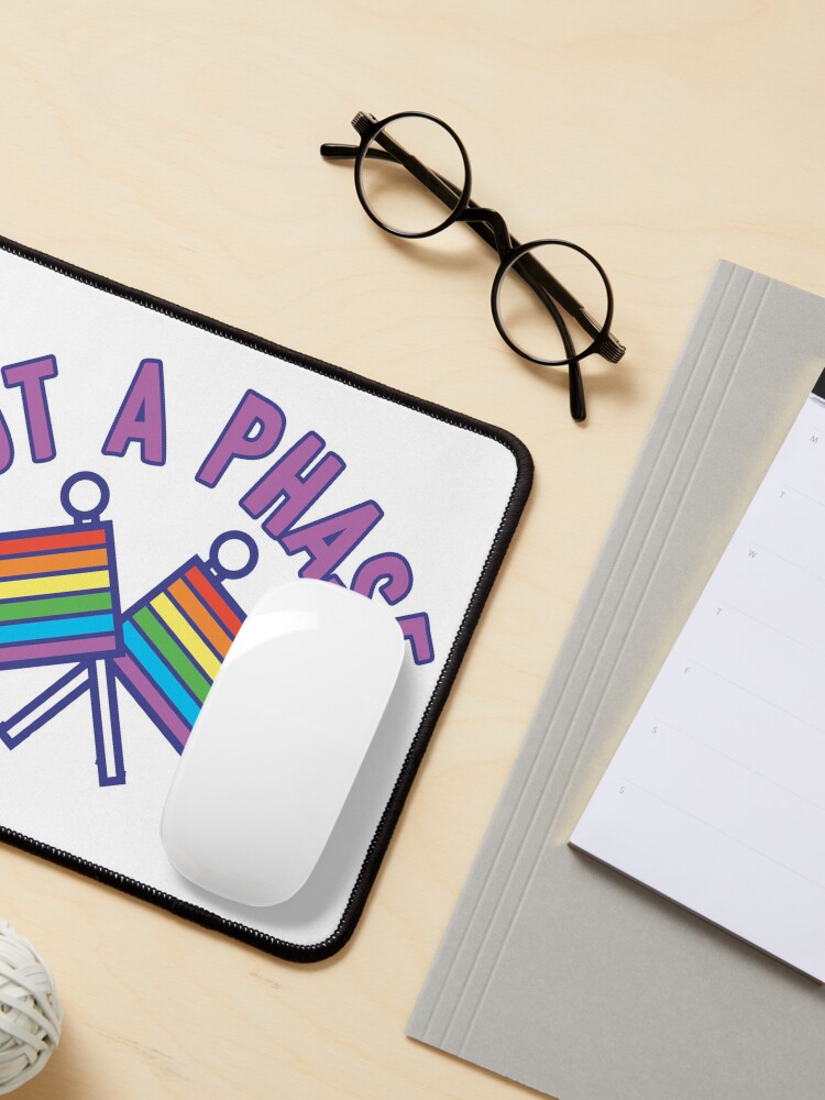 Alternate view of Not a phase: gay rights rainbow flags LGBTQ Mouse Pad