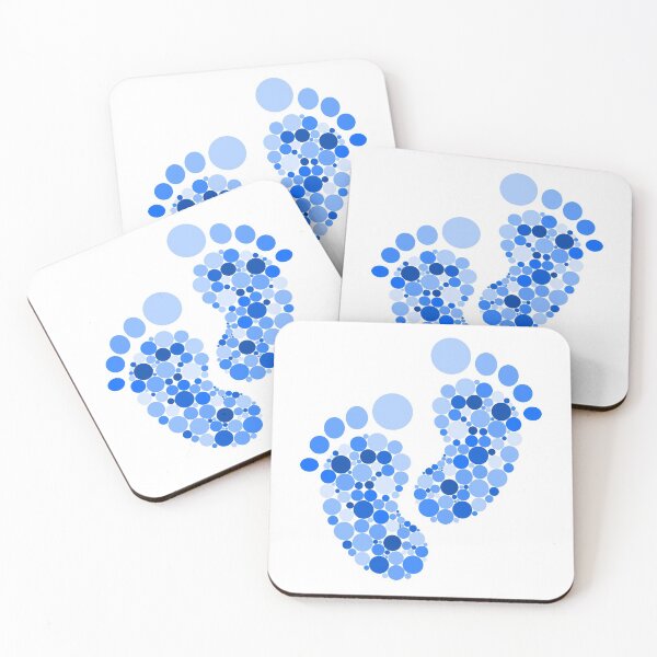 Item preview, Hello There, Baby Boy Blue Dotty Footprints designed and sold by purplevamp.