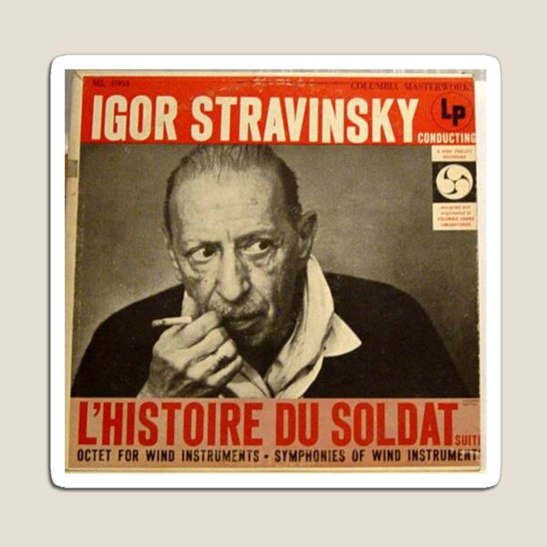 Aperçu de l'œuvre Igor Stravinsky (avec une cigarette) créée et vendue par Vintaged.